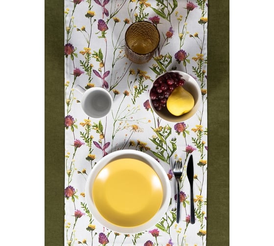 Кухонная дорожка-скатерть на стол Altali 40x140 см, 1 шт., коллекция Икебана 798-2048/1