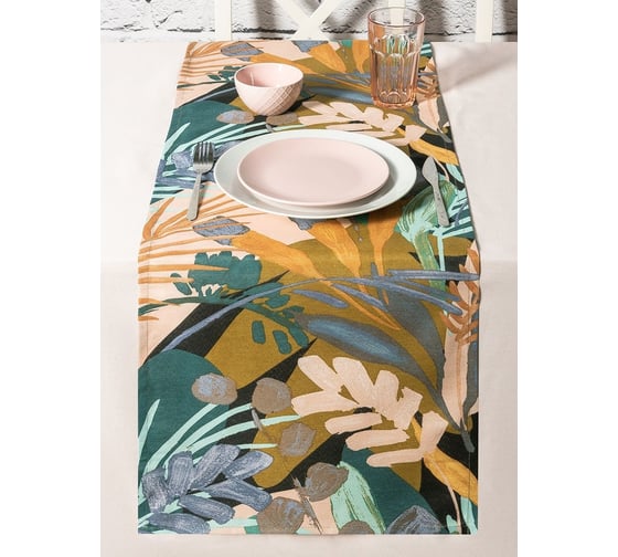 Кухонная дорожка-скатерть на стол Altali 40x140 см, 1 шт., коллекция Гоген грэй 798-3092/1