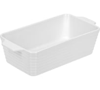 Керамическая форма для запекания MARMITON прямоугольная, с ручками, 30x15x8 см, белая 17362