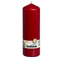 Свеча-столбик Bolsius 200х70 мм, красная, темная 103615570144
