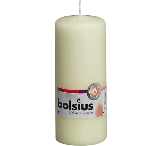 Свеча-столбик Bolsius 150х60 мм, кремовая 103614600105 1