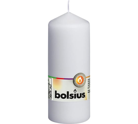Свеча-столбик Bolsius 150х60 мм, белая 103614600102 1