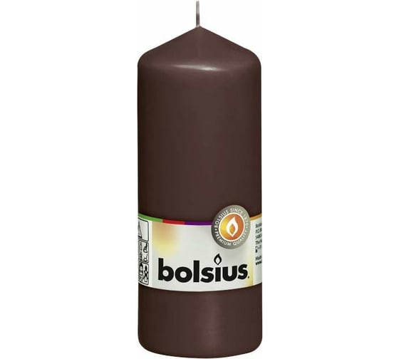 Свеча-столбик Bolsius 120х60 мм, темно-бордовая 103614390128 1