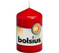 Свеча-столбик Bolsius 80х50 мм, красная 103613200141