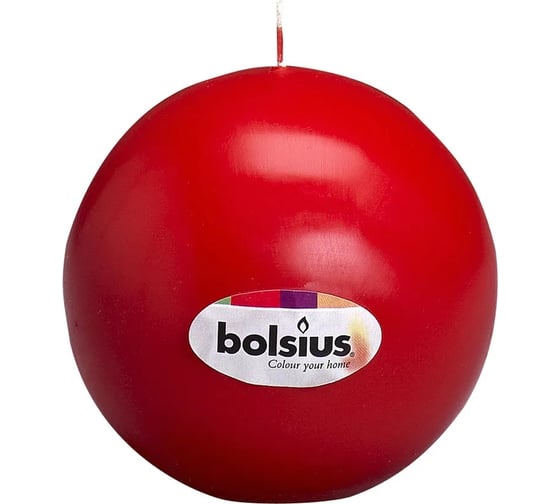 Свеча-шарик Bolsius 70 мм, красная 103610036741 1