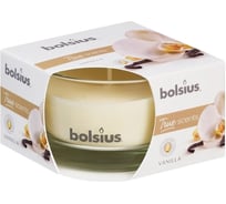 Свеча в стекле Bolsius 63х90 мм, ваниль 101926170475