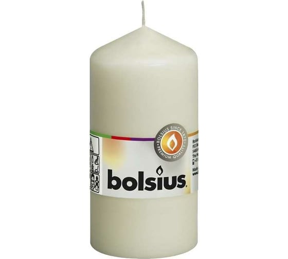 Свеча-столбик Bolsius 120х60 мм, кремовая 103614390105 1