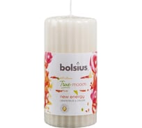 Свеча-столбик Bolsius ребристая, 120х60 мм, грейпфрут и имбирь 101925266784