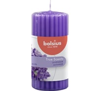 Свеча-столбик Bolsius ребристая, 120х60 мм, лаванда 101925266777