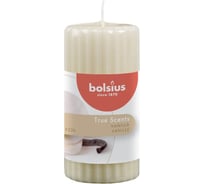 Свеча-столбик Bolsius ребристая, 120х60 мм, ваниль 101925266775
