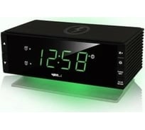 Сетевые часы с беспроводной зарядкой BVItech зеленый/черный BV-433GKQ