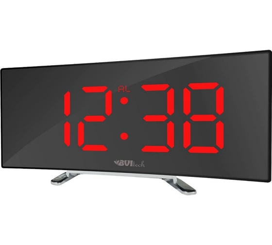 Сетевые часы BVItech красный/черный BV-412RMK