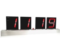 Сетевые часы BVItech красный/черный BV-19RMx