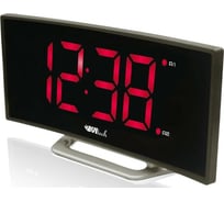 Сетевые часы BVItech красный/черный BV-412RKS