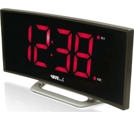 Сетевые часы BVItech красный/черный BV-412RKS