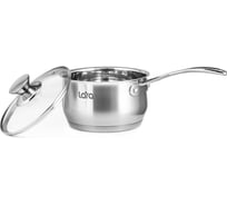 Сотейник Lara серия Elite нержавейка, 16x9 см, 1.7 л, капсульное индукционное дно, литая ручка LR03-03 НЕРЖ