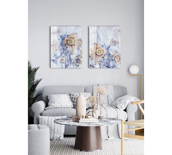 Картина на стекле ARTABOSKO подсолнух 4 60x80 WBR-01-772-06/2