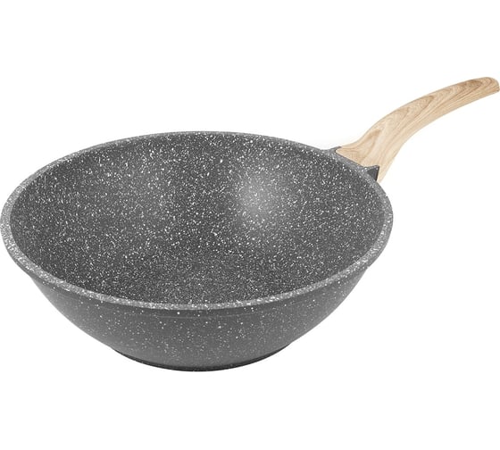 Вок Lara GRANIT серия ROME литой алюминий, 30х10 см, глубокое дно, индукция LR01-74-30 WOK ROME