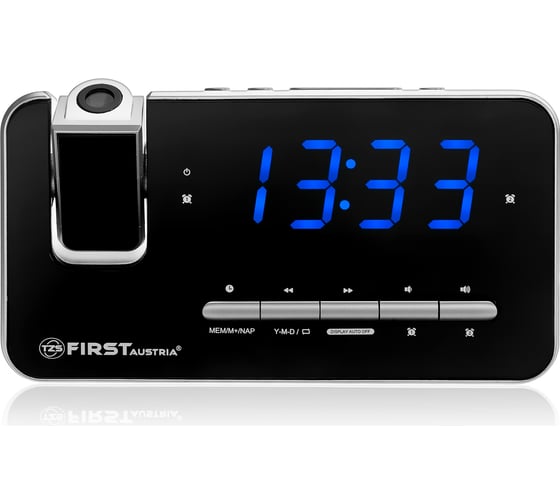Радиочасы FIRST LCD-дисплей 1.2 1xSR2032 FA-2420 Black