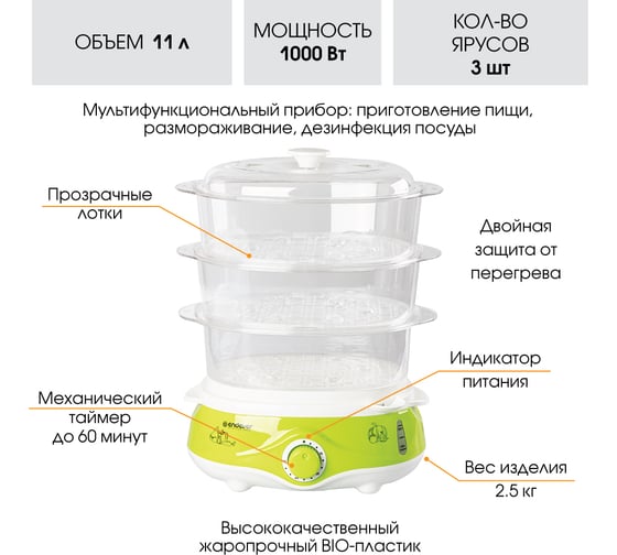 Электрическая пароварка ENDEVER Vita-171