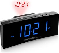 Радиочасы FIRST LCD-дисплей 1.8, синий, тюнер цифровой, FM с памятью FA-2420-4 Black