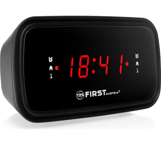 Радиочасы FIRST LCD-дисплей 0.8, красный FA-2406-6-Black
