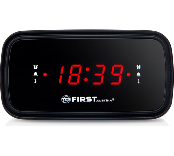 Радиочасы FIRST LCD-дисплей 0.8, красный FA-2406-6-Black