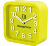 Часы-будильник ENDEVER зеленый, батарейка 1хАА не входит в комплект RealTime 14
