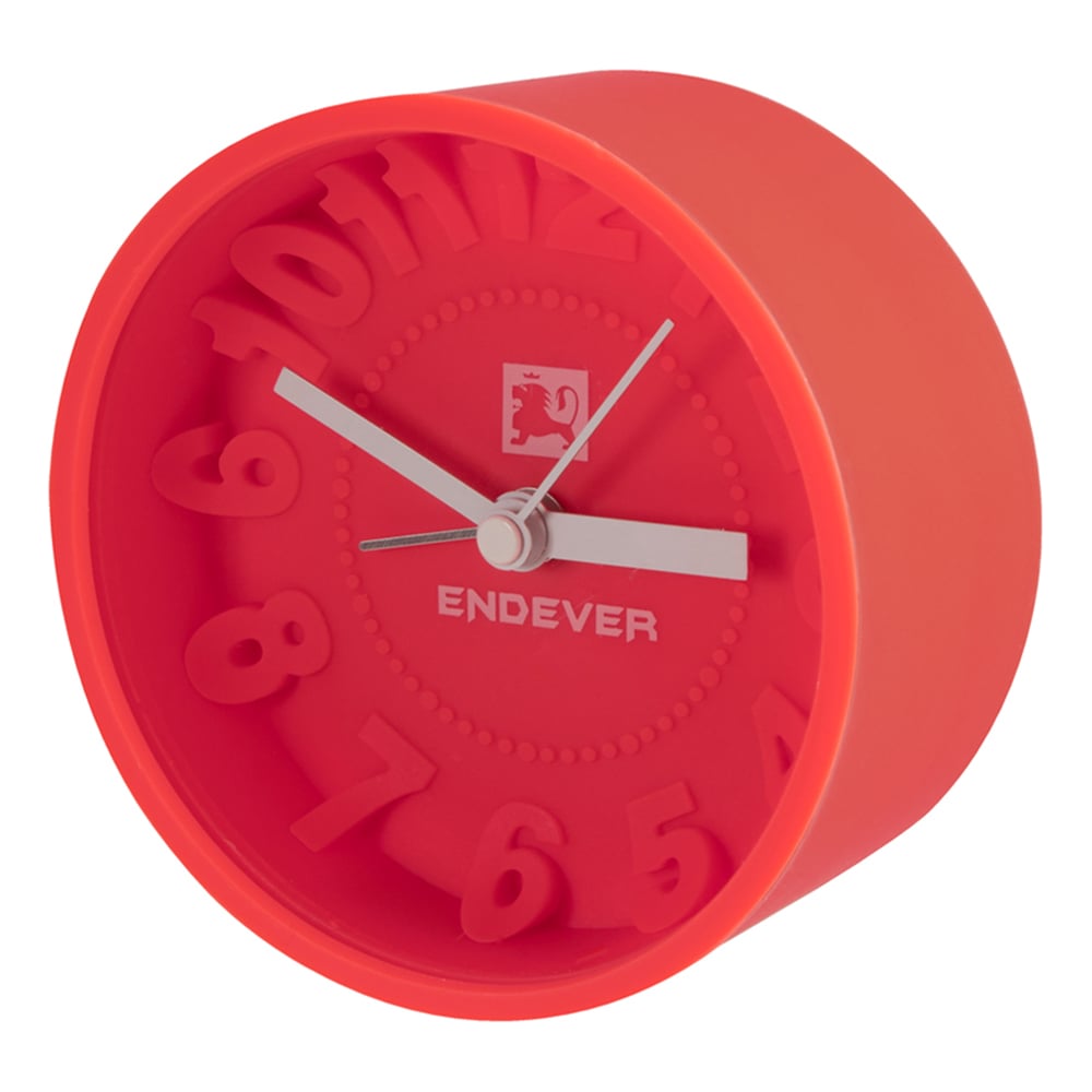 Часы-будильник ENDEVER силиконовый корпус, батарейка 1хАА, розовый .