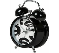 Часы-будильник ENDEVER стальной корпус, кварцевый механизм, черный RealTime 20
