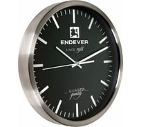 Настенные часы ENDEVER RealTime серебристо-черный, кварцевый механизм 110
