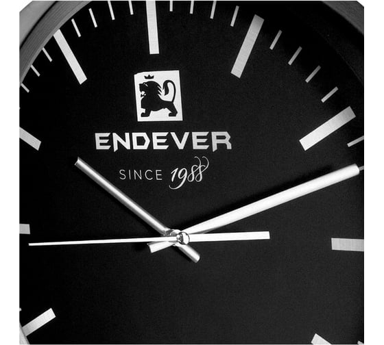 Настенные часы ENDEVER RealTime серебристо-черный, кварцевый механизм 110