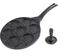 Сковорода Mallony COTOLETTA с прессом, литая, с антипригарным покрытием, 26.5 см т.м. 004228