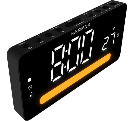 Часы-радио Harper HCLK-5030 black H00003325