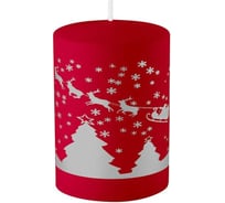 Свеча Волшебная страна Deco Christmas Олени 56х80 см, серебро на бордовом 008323