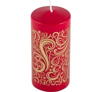 Свеча Волшебная страна Deco Christmas Зимние узоры-1 56х120 см, золото на бордовом 008324