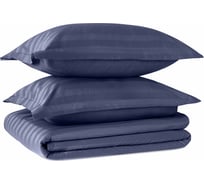 Постельное белье Askona Comfort Stripe 3х3, евро, 200x220, глубокий синий, RETAIL b95db59656df2982e8fda5d1b5e11dbf