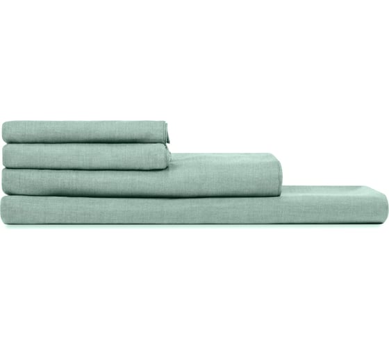 Постельное белье Askona Eco Style, евро, 200x220, изумруд, простынь 240х260 RETAIL 489f908c561085d4a4f431b701959e88