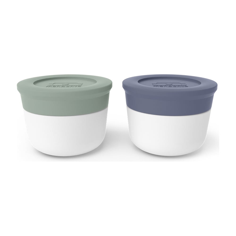 Kinderlunchbox Kan In De Magnetron Plastic Met Vork En Lepel Sausdoos Met Vakjes Om Te Voorkomen Dat Geurtjes Zich Vermengen Lunchbox Mousse Blauw