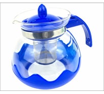 Заварочный стеклянный чайник Кошкин Дом 1,5 л, 3 цвета, сито из нержавеющей стали 50-00-150