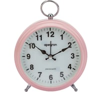 Часы-будильник Apeyron подсветка, розовый, металл, диаметр 12.4 см, бесшумные MLT2207-511-5
