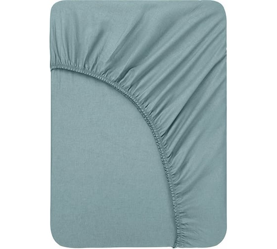 Простыня на резинке Askona Comfort Cotton 090x200, серо-голубой RETAIL 1443853