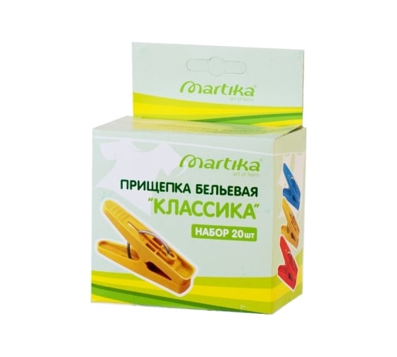 Бельевая прищепка Martika Классика набор 20 шт С17Н