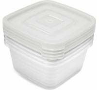 Контейнер для продуктов Martika СВЧ Унико квадратный 0.45 л набор 4 шт С216