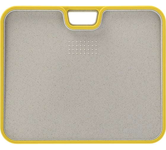Разделочная доска Smart Solutions Ness из пшеничного волокна, двусторонняя, 34x28 см, светло-серая, с желтым кантом SS-CB-DS-YL34-28 1
