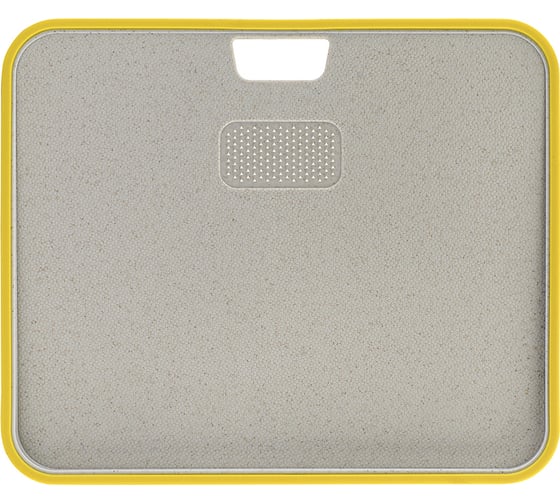 Разделочная доска Smart Solutions Ness из пшеничного волокна, двусторонняя, 34x28 см, светло-серая, с желтым кантом SS-CB-DS-YL34-28