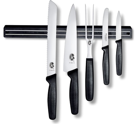 Магнитный держатель для кухонных ножей Victorinox 35 см, черный 7.7091.3