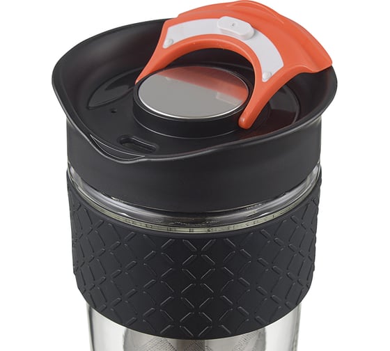 Кружка Smart Solutions Jaunt с ситечком, 540 мл, черная SH-JT-CP-GLS-BLK-540