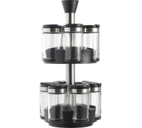 Набор Smart Solutions Scented Jar из 12 банок для специй, с подставкой, 100 мл SH-SJ-JS-BLK-Set12