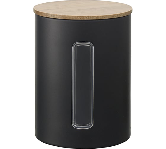 Набор банок для хранения Smart Solutions Kaffi 1 л, матовые черные, 3 шт JY-SS-KF-SCZP-MB-SetS3
